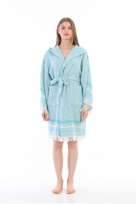 CHAPUTS Alinda Turquoise Bathrobe