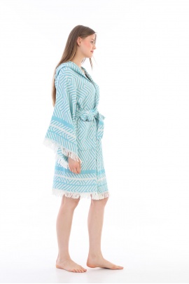 CHAPUTS Alinda Turquoise Bathrobe