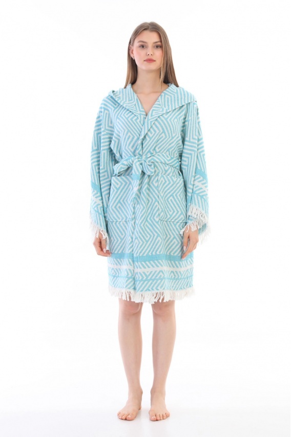 Alinda Turquoise Bathrobe