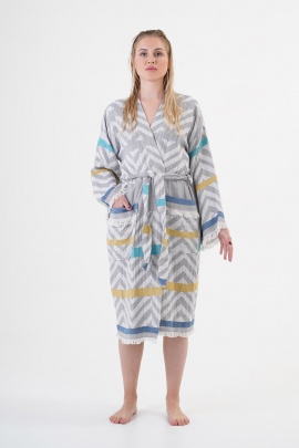 CHAPUTS Amos Grey Bathrobe