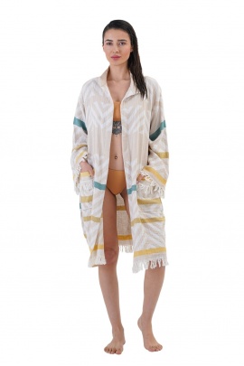 Amos Beige Bathrobe