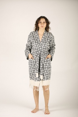 CHAPUTS Aphrodithe Black Bathrobe