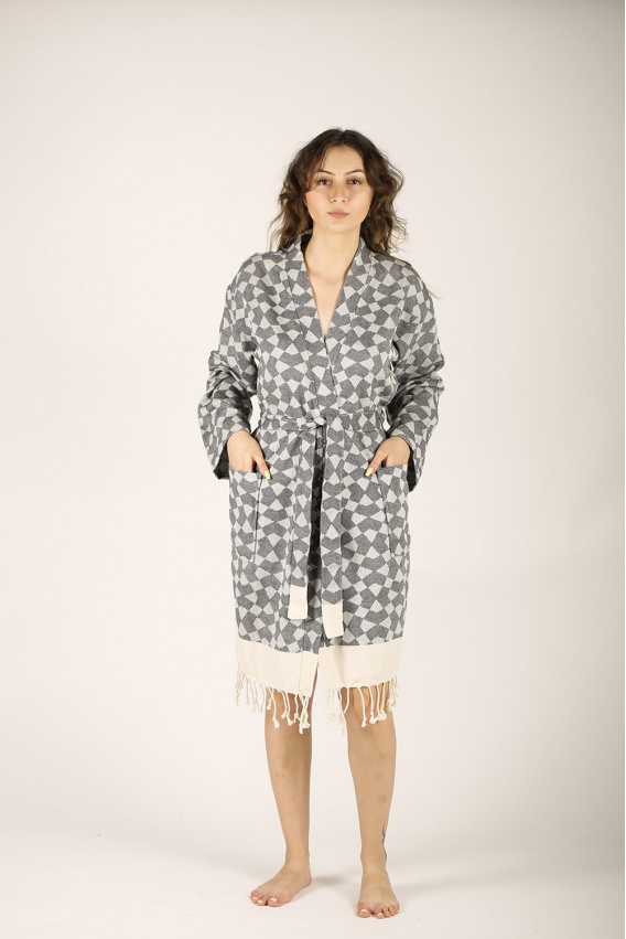 CHAPUTS Aphrodithe Black Bathrobe