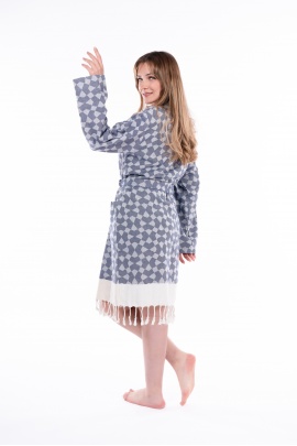 CHAPUTS Aphrodithe Navy Blue Bathrobe