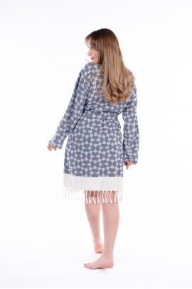 CHAPUTS Aphrodithe Navy Blue Bathrobe