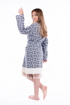 Aphrodithe Navy Blue Bathrobe