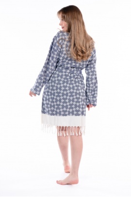 Aphrodithe Navy Blue Bathrobe