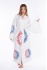 Arinna White Wooden Printed Bathrobe
