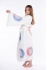 Arinna White Wooden Printed Bathrobe