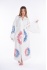 CHAPUTS Arinna White Wooden Printed Bathrobe