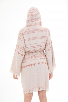 CHAPUTS Aspendos Beige & Terra Bathrobe