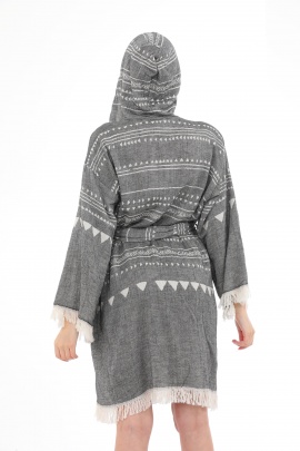 CHAPUTS Aspendos Black Bathrobe