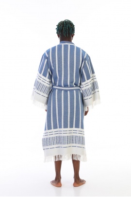 CHAPUTS Astrea Navy Blue Bathrobe