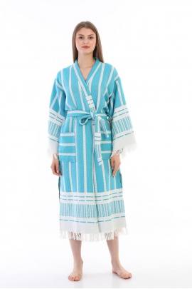 CHAPUTS Astrea Turquoise Bathrobe