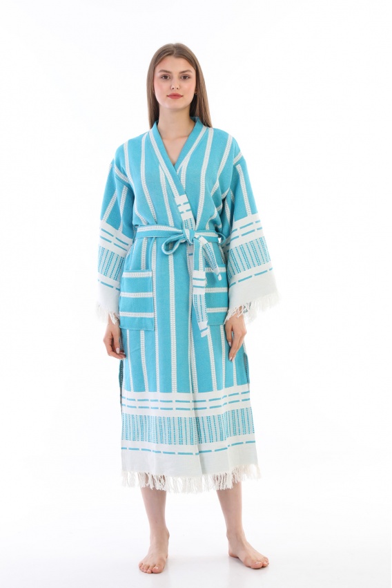 CHAPUTS Astrea Turquoise Bathrobe