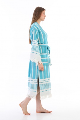 CHAPUTS Astrea Turquoise Bathrobe