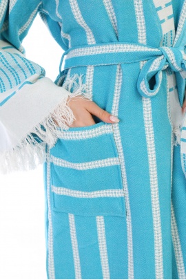 CHAPUTS Astrea Turquoise Bathrobe
