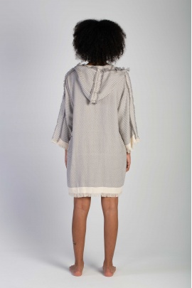 CHAPUTS Chevron Grey Bathrobe