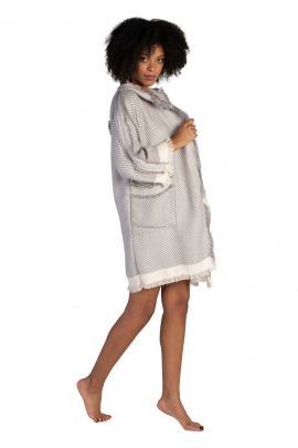 Chevron Grey Bathrobe