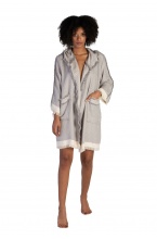 Chevron Grey Bathrobe