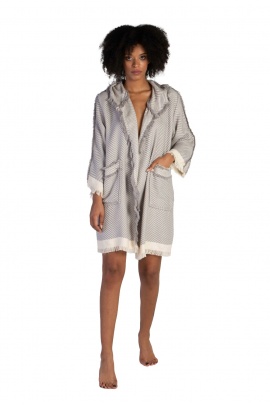 Chevron Grey Bathrobe