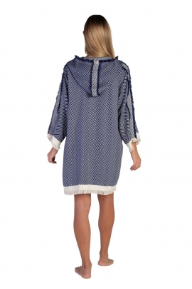 Chevron Navy Blue Bathrobe