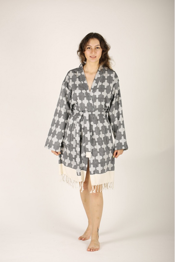 CHAPUTS Demeter Black Bathrobe
