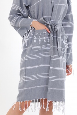 CHAPUTS Didyma Anthracite Bathrobe