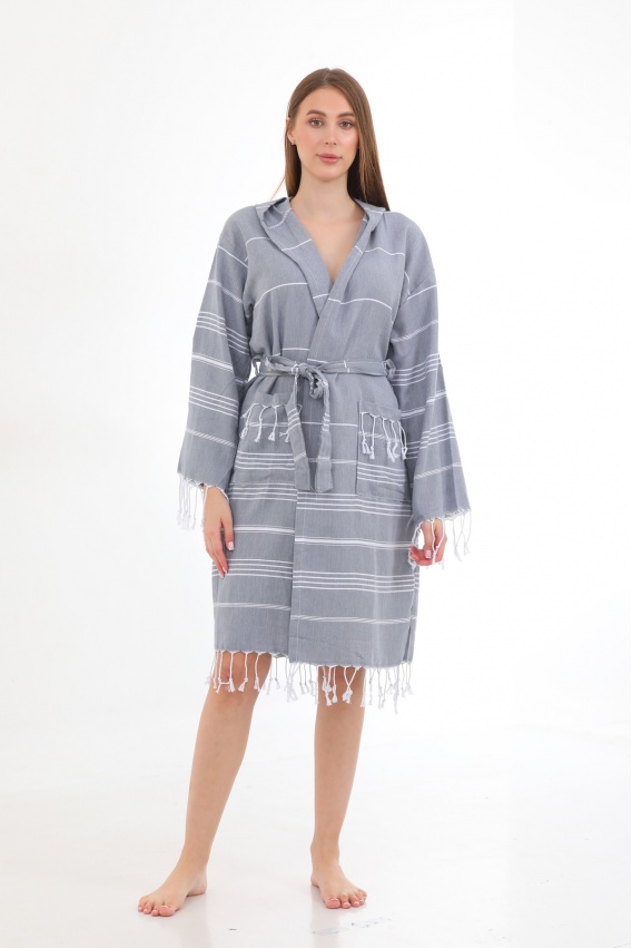 CHAPUTS Didyma Anthracite Bathrobe