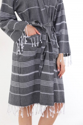 CHAPUTS Didyma Black Bathrobe