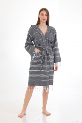 CHAPUTS Didyma Black Bathrobe