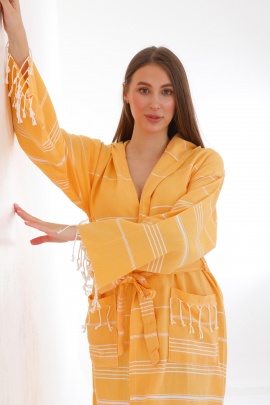 CHAPUTS Didyma Mustard Yellow Bathrobe