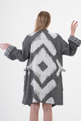 CHAPUTS Edessa Black Bathrobe (plain short)