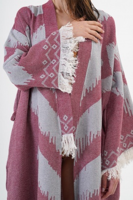 SAUDADE Edessa Burgundy Bathrobe (Sustainable Cotton)