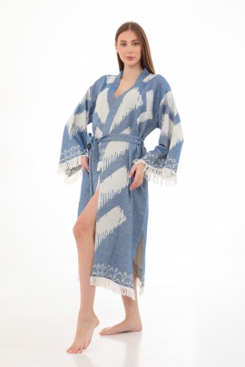 CHAPUTS Edessa Blue Bathrobe ( V long)