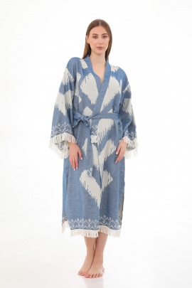 CHAPUTS Edessa Blue Bathrobe ( V long)