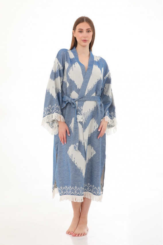 CHAPUTS Edessa Blue Bathrobe ( V long)