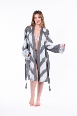 CHAPUTS Edessa Black Bathrobe - V Short