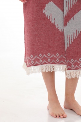 SAUDADE Edessa Burgundy Bathrobe (Sustainable Cotton)