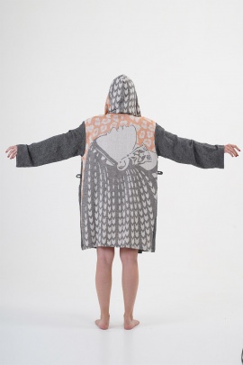 CHAPUTS Lady Black Hooded Bathrobe