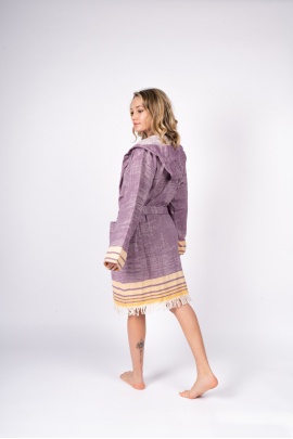 SAUDADE Melongena Purple Bathrobe (Sustainable Cotton)