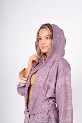 SAUDADE Melongena Purple Bathrobe (Sustainable Cotton)