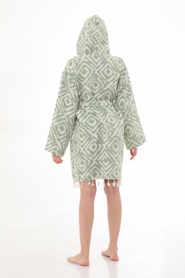 CHAPUTS Misis Khaki Green Bathrobe