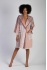 CHAPUTS Nerite Grey & Pink Bathrobe