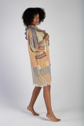 CHAPUTS Nerite Yellow & Blue Bathrobe