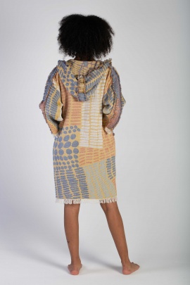 CHAPUTS Nerite Yellow & Blue Bathrobe