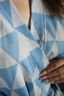 CHAPUTS Niobe Turquoise Bathrobe