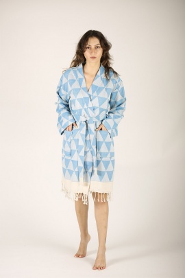 CHAPUTS Niobe Turquoise Bathrobe