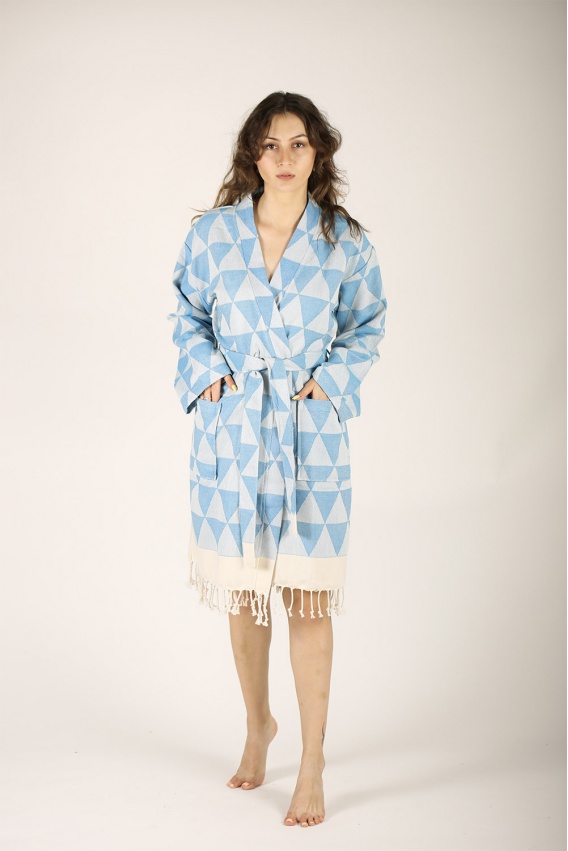 CHAPUTS Niobe Turquoise Bathrobe