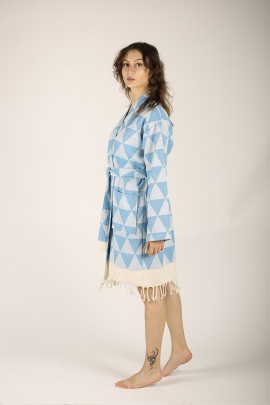 CHAPUTS Niobe Turquoise Bathrobe